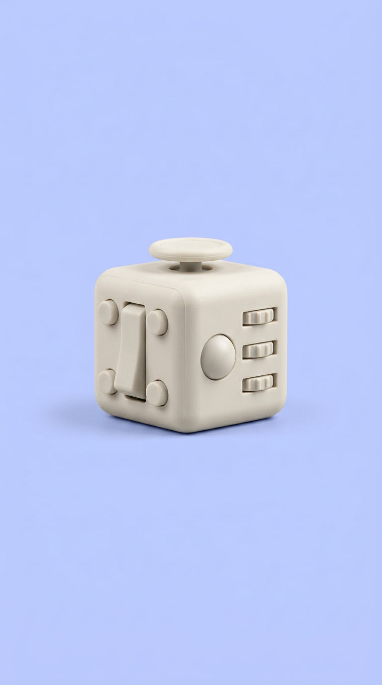 Sand White Tactile Fidget Cube